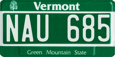 VT license plate NAU685