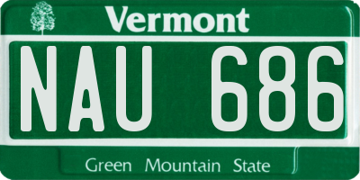 VT license plate NAU686
