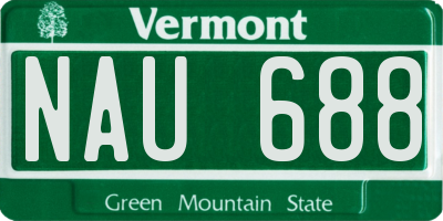 VT license plate NAU688