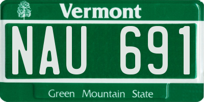 VT license plate NAU691