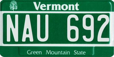 VT license plate NAU692