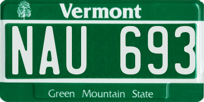 VT license plate NAU693
