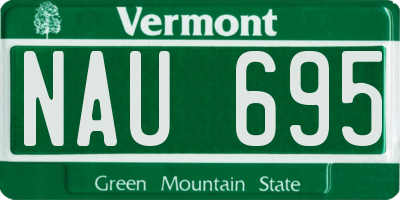VT license plate NAU695