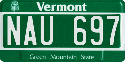 VT license plate NAU697