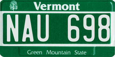 VT license plate NAU698