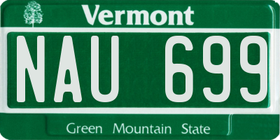 VT license plate NAU699