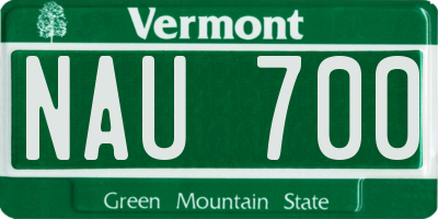VT license plate NAU700