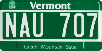 VT license plate NAU707