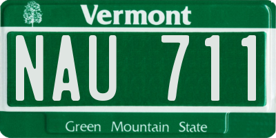 VT license plate NAU711