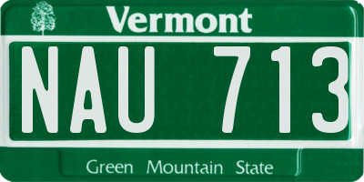VT license plate NAU713