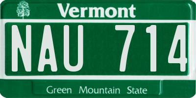VT license plate NAU714