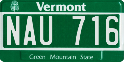 VT license plate NAU716