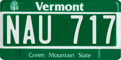 VT license plate NAU717