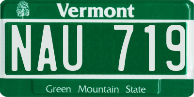 VT license plate NAU719