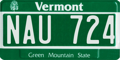 VT license plate NAU724