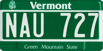 VT license plate NAU727