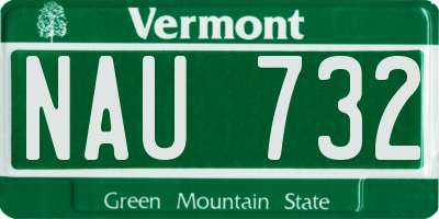 VT license plate NAU732