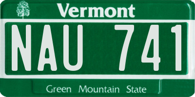 VT license plate NAU741