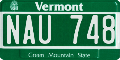 VT license plate NAU748