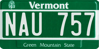 VT license plate NAU757