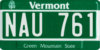 VT license plate NAU761