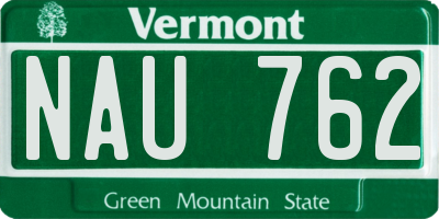 VT license plate NAU762