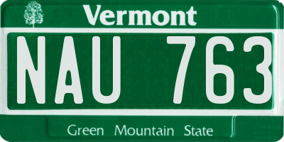 VT license plate NAU763