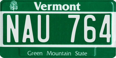 VT license plate NAU764