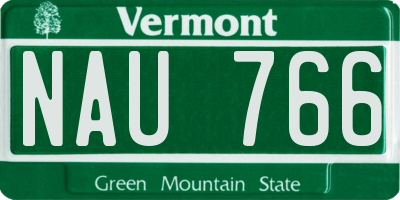 VT license plate NAU766