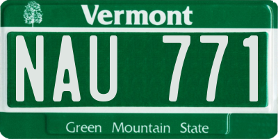 VT license plate NAU771