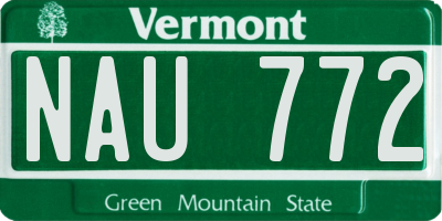 VT license plate NAU772