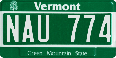 VT license plate NAU774