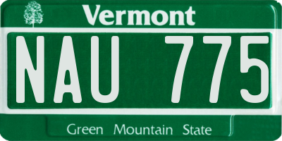 VT license plate NAU775