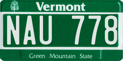 VT license plate NAU778