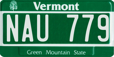 VT license plate NAU779