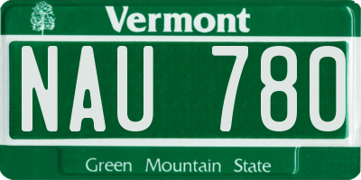 VT license plate NAU780
