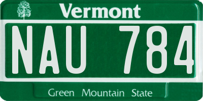 VT license plate NAU784