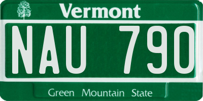 VT license plate NAU790