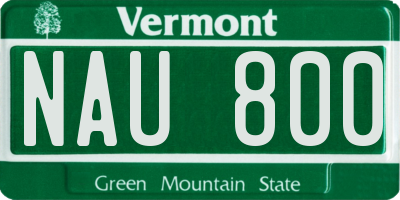 VT license plate NAU800