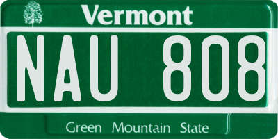 VT license plate NAU808
