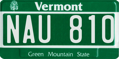 VT license plate NAU810