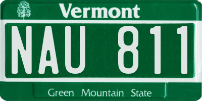 VT license plate NAU811