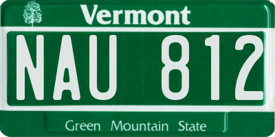VT license plate NAU812