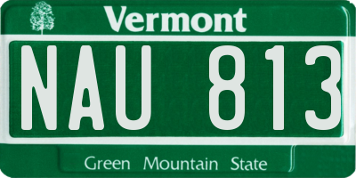 VT license plate NAU813