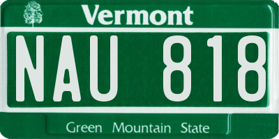 VT license plate NAU818