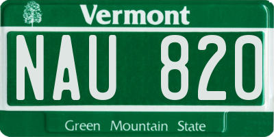 VT license plate NAU820