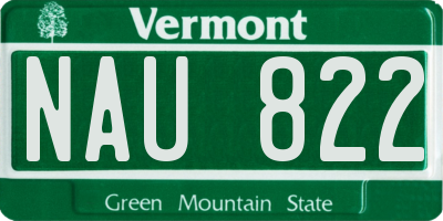 VT license plate NAU822