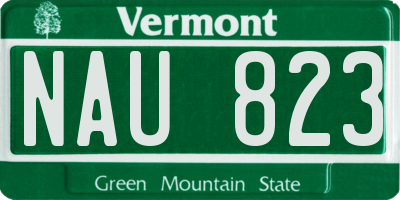 VT license plate NAU823