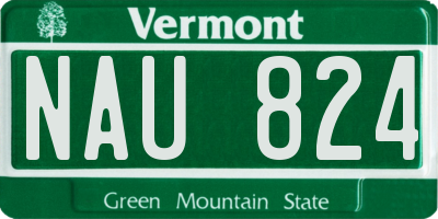 VT license plate NAU824