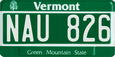VT license plate NAU826